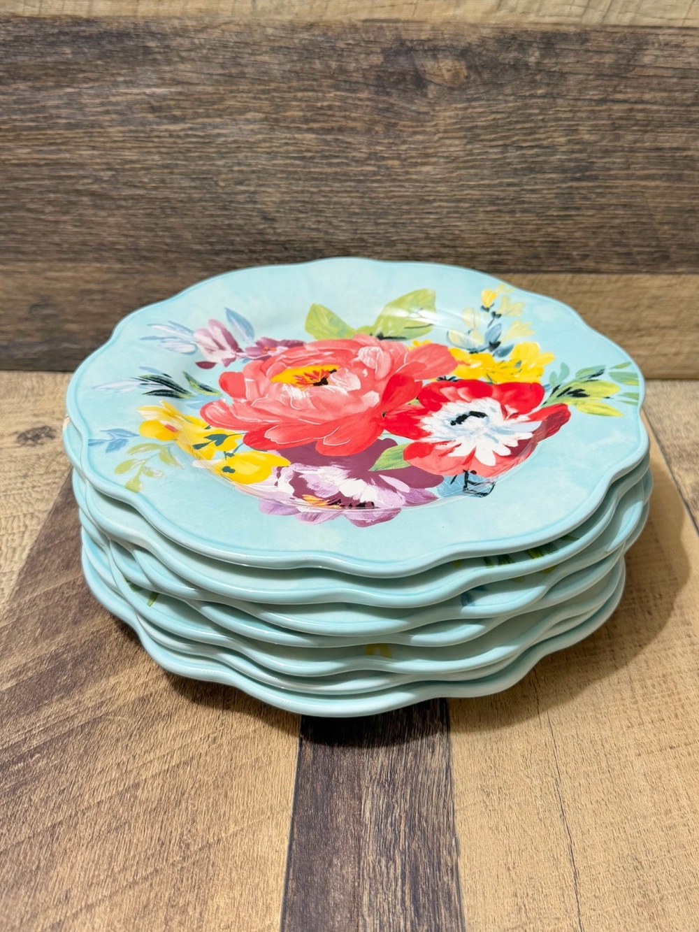 The Pioneer Woman Sweet Romance Blossom Floral Salad Plates Set of 7